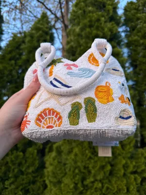 Beachy Beaded Bag White thumbnail 4