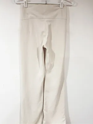 Lululemon Ribbed Softstreme Zip-leg High Rise Cropped Pant 25” BONE Size 4 thumbnail 3