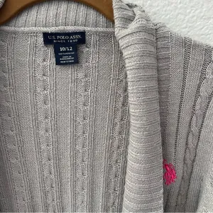 Grey Cardigan Sweater Open Wrap thumbnail 2