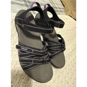 Teva Black and Purple Women's Outdoor Strappy Sandals 10 thumbnail 2