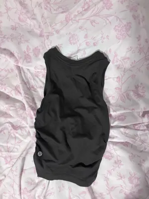 Lululemon Ruched Tank Top Black thumbnail 3