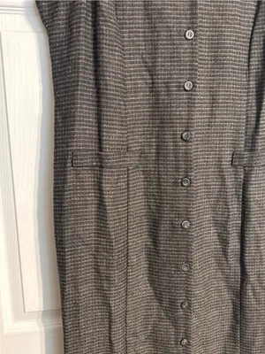 Vintage Worthington Button Down Plaid Sleeveless Academia Equestrian Dress Sz 16 thumbnail 3