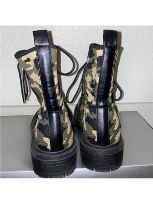 Comfort By Alexis Bendel Camo Combat Boots Green Black Grunge thumbnail 9