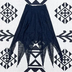 Killstar Caroline Black Lace Handkerchief Hem Skirt XS thumbnail 10