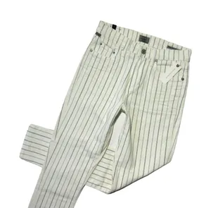 NWT Citizens of Humanity Rocket Crop in Cream Stripe High Rise Skinny Jeans 25 thumbnail 3