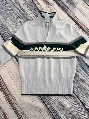 VS PINK Après Ski Light Blue Zip-Neck Sweater thumbnail 8