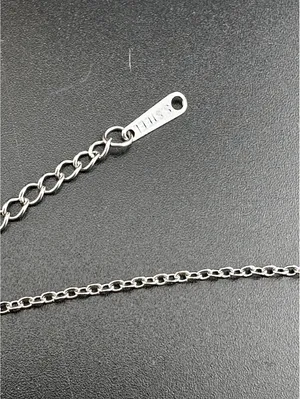 Silver Crescent Moon Pendant Necklace with Pearl Accent thumbnail 4