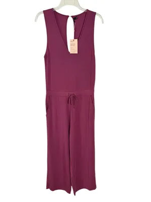 NWT Quince French Terry Modal Jumpsuit Rose Stretchy Size Small thumbnail 9