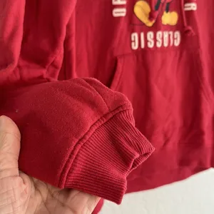 Mickey Mouse Red Fleece Hoodie Sweatshirt Forever Original Classic Disney WDW thumbnail 3