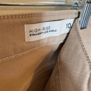 J. Jill Denim High-Rise Straight-Leg Ankle Pants‎ Size 10 Taupe Beige Utility thumbnail 7