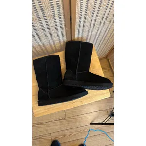 UGG Koolaburra Tall classic black suede leather sherpa lined boots sz 9 thumbnail 5
