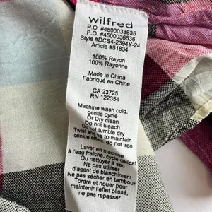 Wilfred Pink and Black Plaid Menton Blouse Tank Top thumbnail 6