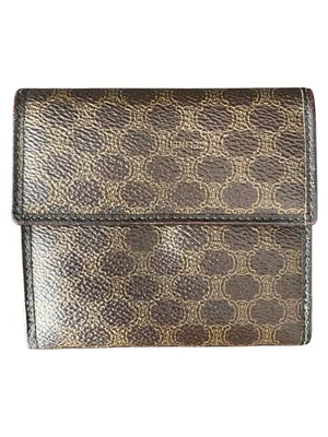 Vintage Celine Macadam Canvas Bifold Wallet Brown Triomphe - CE00/22 thumbnail 2