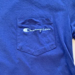 Champion Women’s Small Periwinkle Blue Pocket Tee Nightshirt Sleep Shirt thumbnail 3