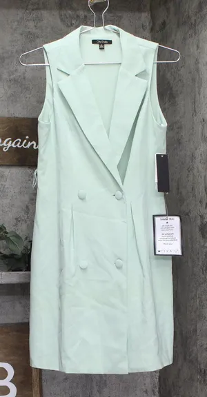 NEW City Studio Juniors Sleeveless Button-Front Dress 1750SU4AT1 Mint Green S thumbnail 1