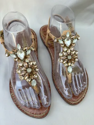 Sam Edelman Grayson Embellished Thong Sandal Size 7.5 M thumbnail 2