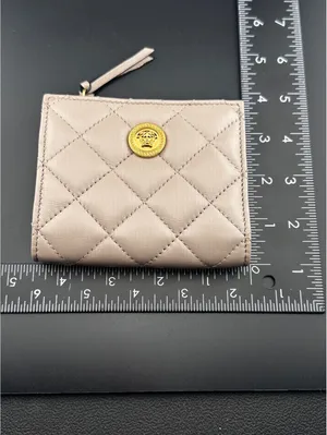 Versace Quilted Leather Wallet with Gold Medusa Button thumbnail 8