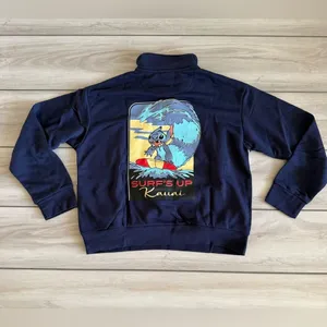 Disney Stitch Ohana Surf Quarter Zip Crew Navy Various Sizes NWT IN PACKAGE thumbnail 6