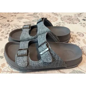 KuaiLu Women's Orthopedic Recovery Slides Gray Size 10 Double Buckle Sandals thumbnail 3