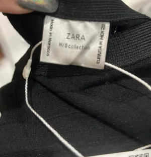 Zara Black Ribbed Square Neck Tank Top with Silver O-Ring Straps thumbnail 7