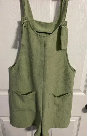 Emery Rose Dual Pocket Overall Romper Size XS thumbnail 2