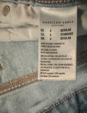 American Eagle Straight Leg Jeans Distressed thumbnail 4