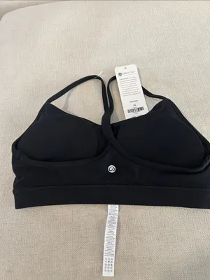 CRZ YOGA Butterluxe Y Back Spaghetti Thin Strap Sports Bra, Black, XS, NEW thumbnail 4