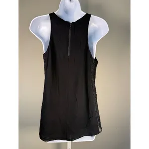 Alice + Olivia Lindsay Lace Side‎ Tank Black Sleeveless Boho Chic XS thumbnail 4