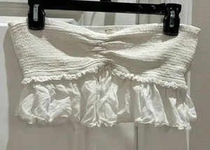 Aritzia Wilfred Smocked Ruffle Top thumbnail 1
