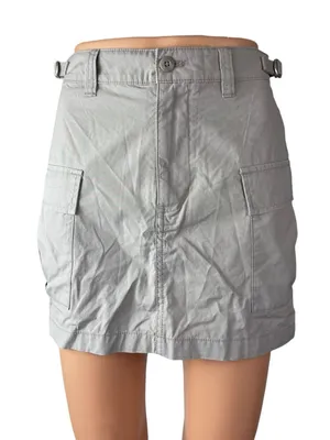 NEW Aritzia TNA Soft Supply Gray Mid Rise Mini Straight Utility Cargo Skirt Sz 2 thumbnail 1