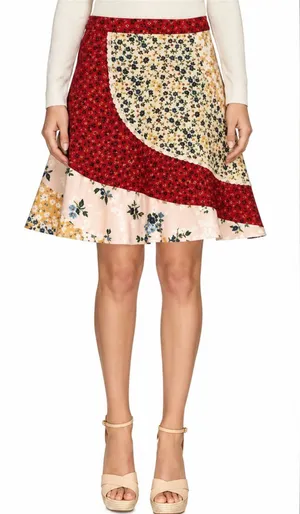 Coach 1941 floral patchwork circular silk skirt 8 thumbnail 1