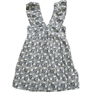 Anthropologie V-neck Plunge Tunic Mini Dress Women’s Small Floral Blue‎ White thumbnail 11