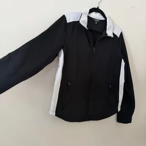 Lauren Ralph‎ Lauren Black & White Zip Up Jacket Sporty Color Block Size XL thumbnail 10