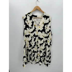 Nine West Oversized Flowy Floral Dress Size XXL Sleeveless Tiered Button Front‎ thumbnail 2