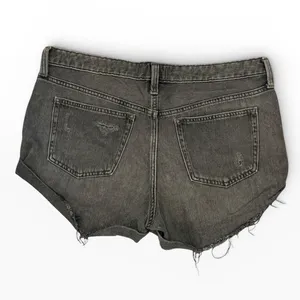 We The Free Free People Distressed Denim Shorts Washed‎ Black Size 31 Button Fly thumbnail 2