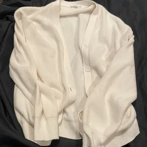 NWOT Uniqlo cotton cashmere blend button cardigan off white cream xl thumbnail 1