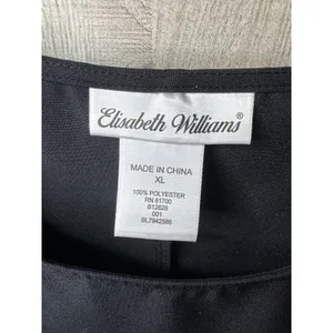 Elisabeth Williams Womens XL Black Sleeveless Shell Scoop Neck Blouse Tank Top thumbnail 4