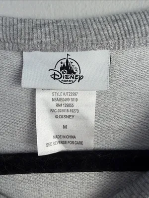 Disney Gray Sweatshirt with Red & Yellow Appliqué size medium thumbnail 6