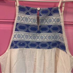 Earthbound White Boho‎ Sleeveless Halter Mini Sundress thumbnail 4