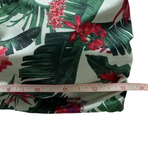 Women's Tropical Floral Bralette White Green Size M Wireless Stretch thumbnail 7