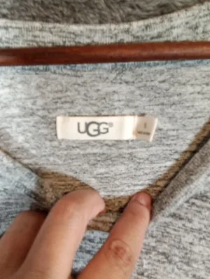 UGG Heather Gray Twist-Front Lounge Top & Jogger Set Cozy Lounge Womes S thumbnail 3