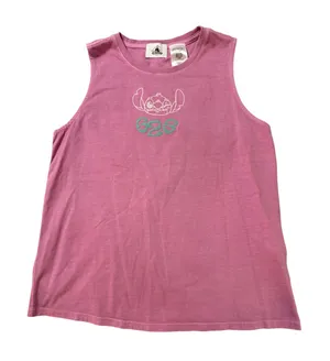 NWT Disney Stitch Size Small Women Tank Top Pink Embroidered 626 thumbnail 1