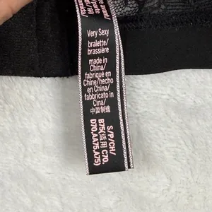 Victoria's Secret Very Sexy Black Floral Lace High Neck‎ Bralette Small thumbnail 5