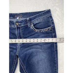 Shyanne‎ Jeans Women's 39 Medium Wash Blue Embroidered Pockets boot cut thumbnail 4