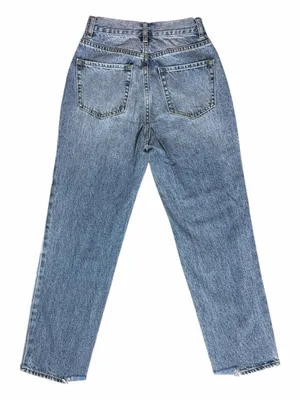 PacSun Women's Distressed Boyfriend Jeans in Light Blue Denim thumbnail 2