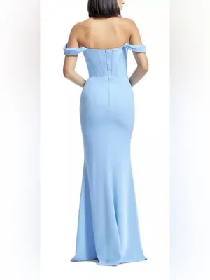 Dress the Population Periwinkle Blue ‘Melania’ Off the Shoulder Dress, Size XXL thumbnail 6