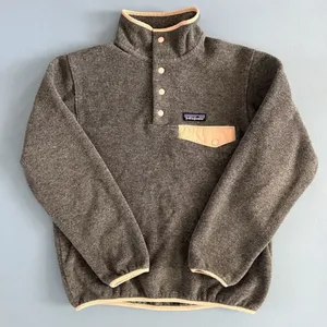 Patagonia Synchilla Snap-T Lightweight Fleece Gray Orange Pullover Jacket XS‎ thumbnail 2