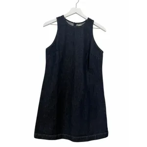 Nobody’s Child Palermo Racer Denim Dress Blue Sleeveless Mini Size 6 thumbnail 2