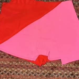 Nwot Red & Pink Color Block Overlap Skort thumbnail 2