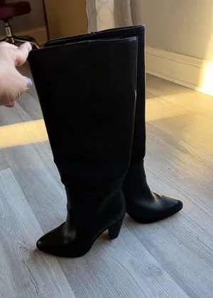 Botas altas Zodiac negras tacón bajo mujer talla 5 thumbnail 1